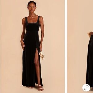 Birdy Grey Black Velvet Evening Gown